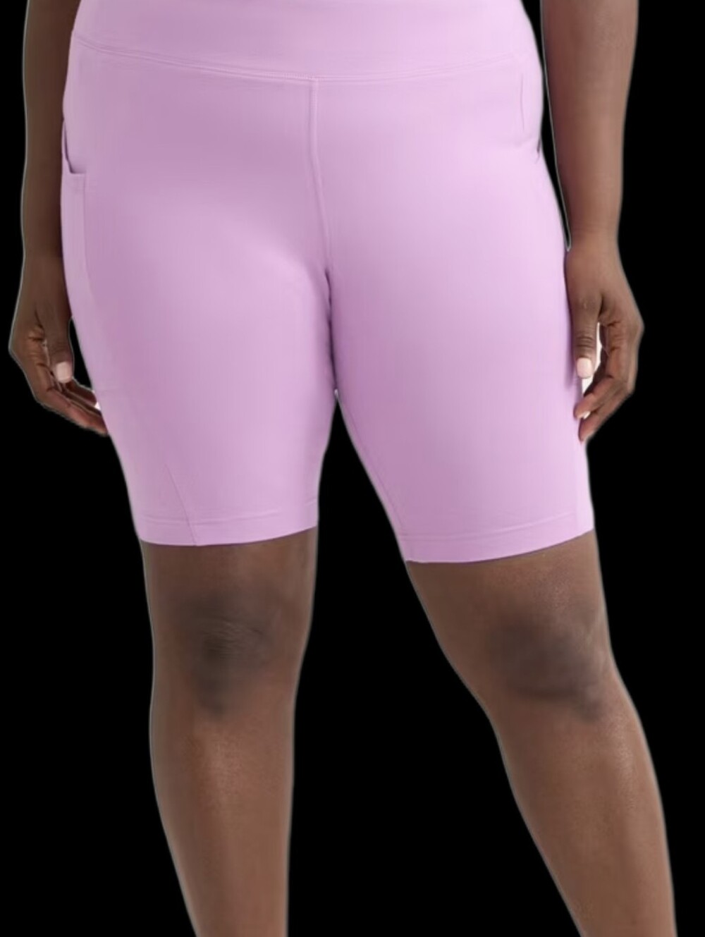 Terra & Sky New Womens Violet Pink Bike Shorts 3X (24W-26W) Side Pockets